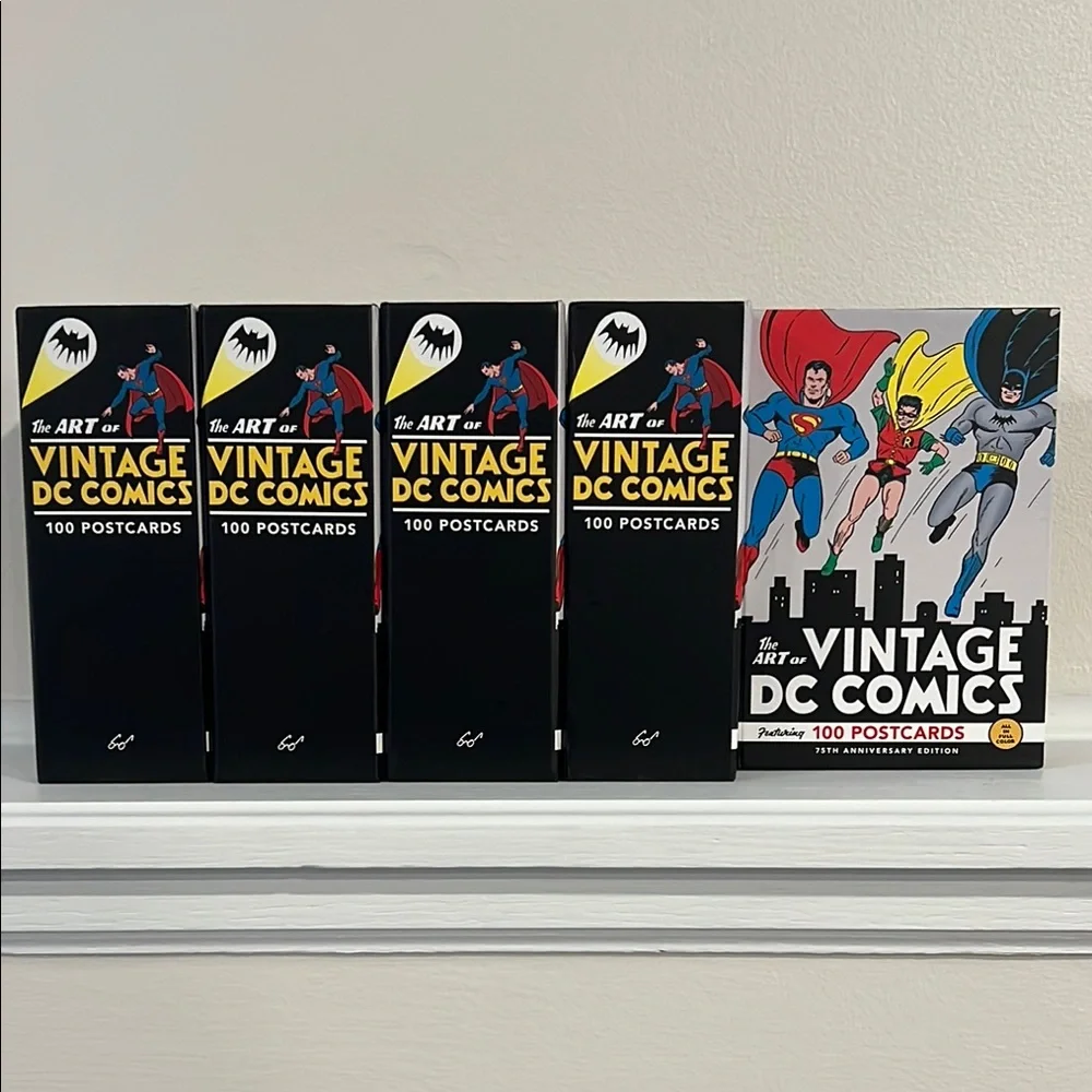 Set of 5 Vintage DC Comics Storage Boxes